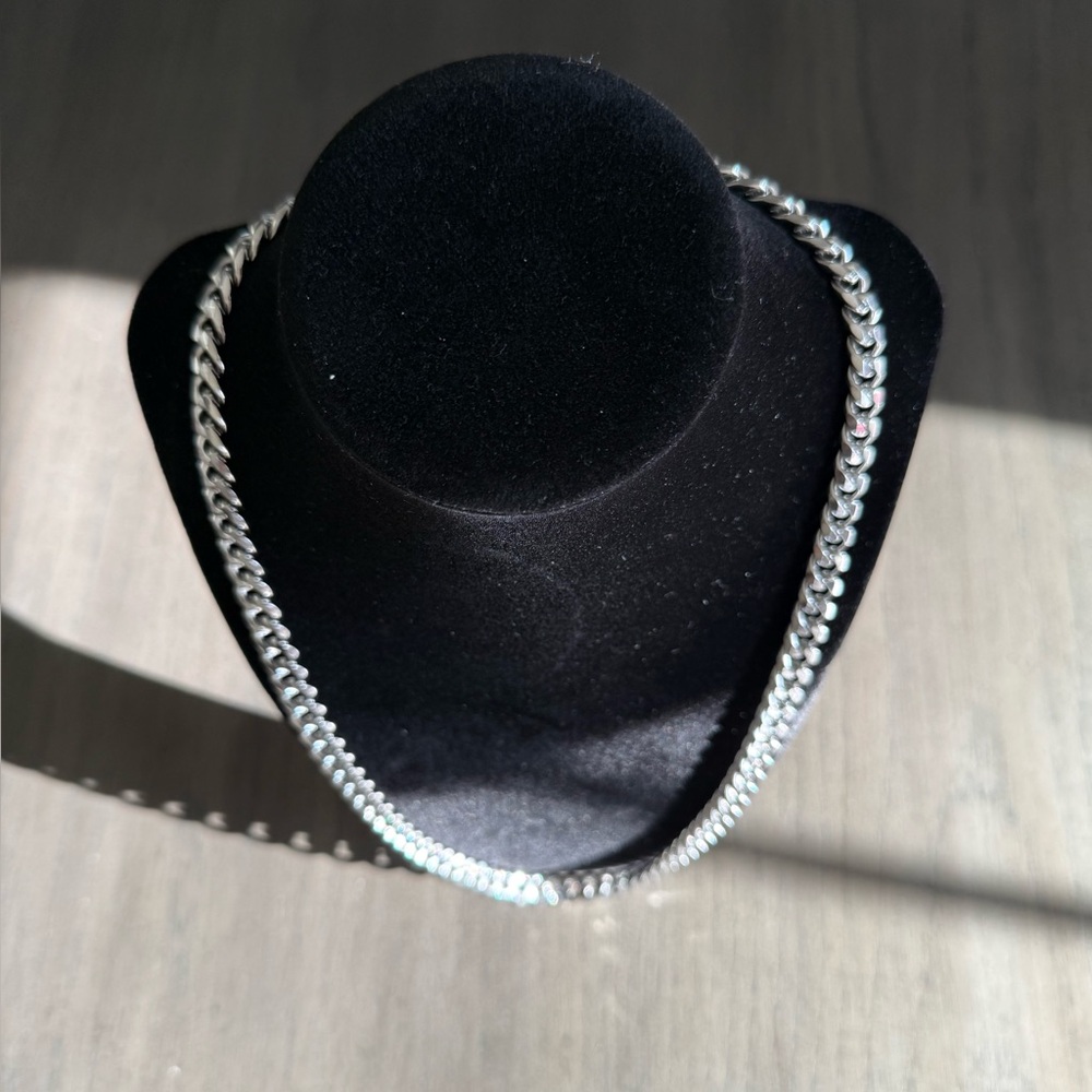 Silver Plated Cuban Link Chain
